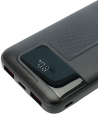 Внешний аккумулятор Gembird GPB-10Q (литий-полимерный, 10000mAh, выход 3A, вход 2.5А, QC4.0, PD, black)