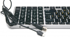 Клавиатура беспроводная Gembird KBW-2 (Bluetooth 3.0 / micro USB, аккумулятор 300mAh, ножничная, мультимедийная, black-grey)