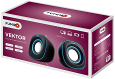 Колонки FUMIKO VEKTOR (3W, USB, black-blue)