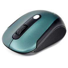 Мышь беспроводная Gembird MUSW-420-2 (optical, 1600dpi, 2xAAA, soft-touch, black-green)