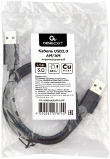 Кабель USB 3.0 Am - Am 0.6m (CC-USB3-AMAM-0.6M, медь, двойное экранирование, black) Cablexpert