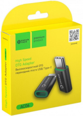 Переходник USB Type-C-OTG (AC06, Type-C (m) / micro USB (f), black) Dream