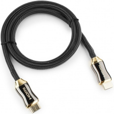 Кабель HDMI (m) - HDMI (m) 1.0m (CC-P-HDMI03-1M, серия Platinum, 4K, ver.2.0, с позолоченными контактами, тканевая оплётка, black) Cablexpert