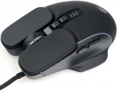 Мышь Gembird MG-820 (USB, optical, 3200dpi, RGB подсветка, игровая, 1.8m, black)