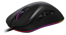 Мышь QUMO Fury M70 (USB, optical, 6400dpi, игровая, RGB подсветка, 1.5m, black)