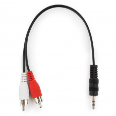 Кабель аудио Jack 3.5 --> 2 RCA, 0.2m (CCA-458-0.2M-N, black) Cablexpert