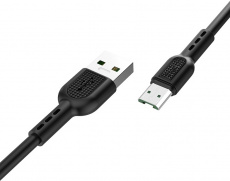 Кабель USB 2.0 Am - micro USB 1.0m (X33 4A Surge, 4A, быстрая зарядка, black) hoco