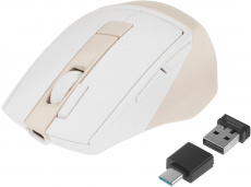 Мышь беспроводная A4Tech Fstyler FG45CS Air2 (optical, 2000dpi, аккумулятор, бесшумный клик, cream beige)