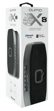 Колонка QUMO X8 (10W, портативная, аккумулятор 2200mAh, Bluetooth v.4.0, микрофон, громкая связь, AUX, USB, MicroSD до 32Gb, FM, MP3, black)