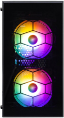 Корпус 1STPLAYER FIREBASE X1 (X1-BK-3F1) (без БП, mATX, USB3.0, 3x rainbow LED Fan, black)