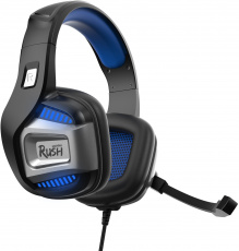 Наушники Smartbuy Rush Punch em SBHG-9710 (полноразмерные закрытые, с микрофоном, регулятор, игровые, 2.4m, black-blue)
