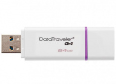 Флеш накопитель USB 3.1 64Gb Kingston DT G4 (DTIG4/64GB, white)