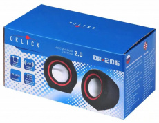 Колонки Oklick OK-206 (2х2W, USB, black-red)