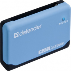Карт-ридер Defender Ultra (microSD, SDHC, M2, MS, CF, XD, MS Duo, RS-MMC, black-blue, USB2.0)