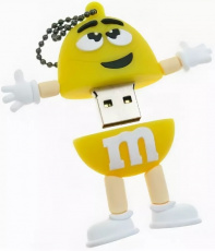 Флеш накопитель - Брелок USB 2.0 32Gb (M&M’s Жёлтый)