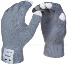 Гарнитура Qumo Talking Gloves (в виде перчаток (размер L, серые), беспроводная, Bluetooth 2.1, до 10м., 160mAh, в режиме ожидания/разговора - 10дней/12 часов)