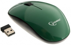 Мышь беспроводная Gembird MUSW-111-GRN (optical, 1200dpi, AA, black-green)