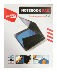 Коврик для мыши PC Pet (HC01, Notebook, микрофибра, для ноутбука, три в одном, синий, 300x225x1.2mm)