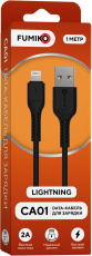 Кабель USB 2.0 Am - Lightning 1.0m (FCA01-05, 2A, быстрая зарядка, black) FUMIKO