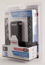 Зарядное устройство для нетбука Buro BUM-0036S40 (вход 110-220V, выход 9.5/12/16/19/20V (автоопределение), 40W, black)