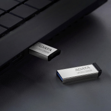 Флеш накопитель USB 3.2 128Gb ADATA UR350 (UR350-128G-RSR/BK, 100MB/s, silver-black)