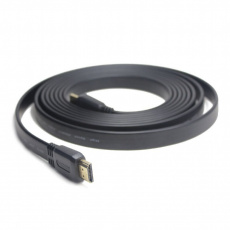 Кабель HDMI (m) - HDMI (m) 3.0m (CC-HDMI4F-10, ver.1.4, плоский, с позолоченными контактами, экранированный, black) Cablexpert