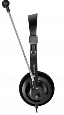 Наушники Defender Aura 104 (накладные открытые, с микрофоном, регулятор, 1.8m, black)