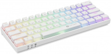 Клавиатура Oklick K763W (USB / Bluetooth 5.0(3.0) / 2.4GHz, механическая, аккумулятор 1450mAh (до 5 дней беспрерывной работы), регулируемая RGB подсветка, игровая, мультимедийная, Anti-Ghosting, 1.8m, white)