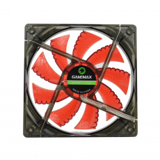 Вентилятор GameMax WindForce (GMX-WF12R) (120x120x25mm, sleeve, 1000rpm, 27dBa, 3+4pin, red LED, black-red) RTL