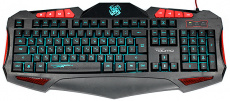 Клавиатура QUMO Axe K03 (USB, регулируемая подсветка, игровая, black)