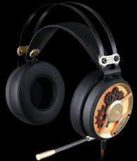 Наушники A4Tech Bloody M660 Chronometer (полноразмерные закрытые, с микрофоном, регулятор, игровые, 2.3m, подсветка, black-gold)