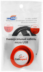 Кабель USB 2.0 Am - micro USB 1.0m (CC-mUSB2-AMBM-1M, black) Cablexpert