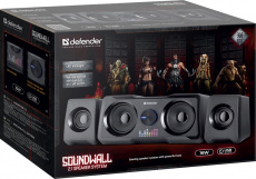 Колонки Defender Soundwall (16W, USB, подсветка, black)