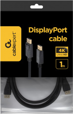 Кабель DisplayPort (m) - DisplayPort (m) 1.0m (CC-DP-1M, 4K, ver.1.2, с позолоченными контактами, экранированный, black) Cablexpert