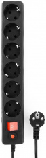 Сетевой фильтр Гарнизон (ECL-6-B-3, 6 розеток, 3 метра, 10A, black) OEM