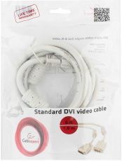 Кабель DVI (m) - DVI (m) 1.8m (CC-DVI-6C, single link, 2 ферритовых фильтра, экранированный, beige) Cablexpert