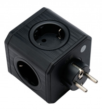 Сетевой фильтр Cablexpert Cube (CUBE-5-16-B, 5 розеток, 16A, 4000W, black) RTL