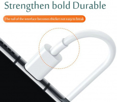 Кабель USB 2.0 Am - Type-C 2.0m (6A, 66W, быстрая зарядка, силиконовый, white)