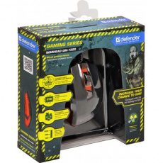 Мышь Defender Warhead GM-1500 (USB, optical, 3200dpi, игровая, black-orange)