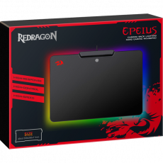 Коврик для мыши Redragon (EPEIUS, жёсткий пластик на резиновой основе, игровой, RGB подсветка, black, 358x265x11mm)