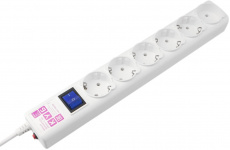 Сетевой фильтр КУБ (Powercube SPG(5+1)-16B-5M, 6 розеток, 5 метров, 16A, white) RTL