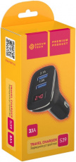 Зарядное устройство от прикуривателя Dream S39 (12/24V - USB, 2*USB, 2.1A + 1A, black)