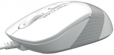 Мышь A4Tech Fstyler FM10S (USB, optical, 1600dpi, бесшумный клик, 1.5m, white-grey)