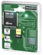 Bluetooth USB Adapter RITMIX RWA-350 (Bluetooth 5.0, Nano, black)