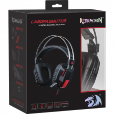 Наушники Redragon LAGOPASMUTUS 2 (полноразмерные закрытые, c микрофоном, для мобильных устройств, адаптер для пк, игровые, 2m, black-red)