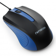 Мышь Гарнизон GM-105B (USB, optical, 800dpi, 1.5m, black-blue)