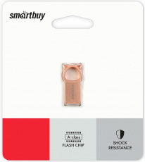 Флеш накопитель USB 2.0 8Gb Smartbuy Metal Kitty Pink (SB008GBMC5, 20MB/s, pink)