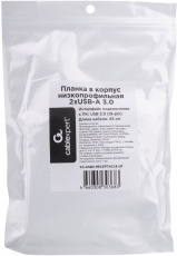 Планка низкопрофильная портов 2*USB3.0 на заднюю панель корпуса (CC-USB3-RECEPTACLE-LP, 45cm) Cablexpert