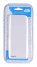 Внешний аккумулятор Buro RA-8000 (литий-полимерный, 8000mAh, 2*USB - 2.1A + 1A, вход 1.5А, silver-dark grey)