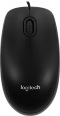 Мышь Logitech B100 (USB, optical, 1000dpi, 1.8m, black)